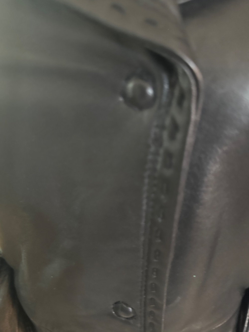 NWOT butter, soft Donatella black leather tie, front jacket, Bell sleeves ๐ฅ๐ฅ - Picture 16 of 17